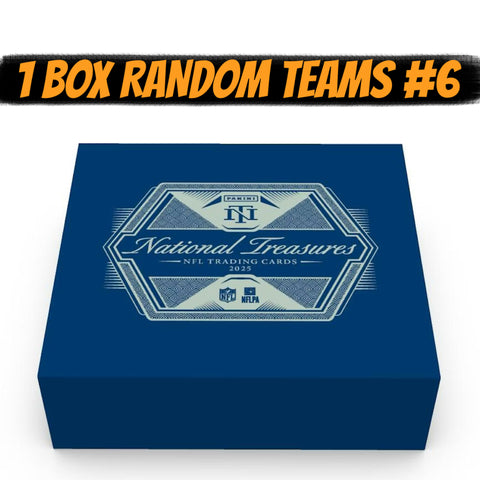 25NT6- #6 2025 National Treasures Football Hobby Box - Random Teams #6