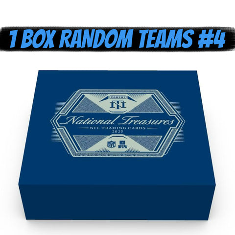 25NT4- #4 2025 National Treasures Football Hobby Box - Random Teams #4