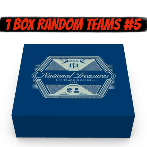 25NT5- #5 2025 National Treasures Football Hobby Box - Random Teams #5
