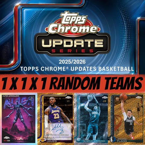 *MONSTER PRESALE* 2025/26 Topps Chrome Update Basketball 1 X 1 X 1 RANDOM TEAMS (3 Boxes: 1 Delight x 1 Jumbo x 1 Hobby)