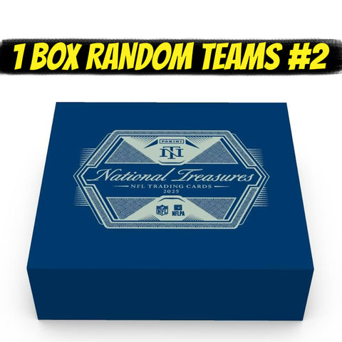 25NT2- *MONSTER PRESALE* #2 2025 National Treasures Football Hobby Box - Random Teams #2
