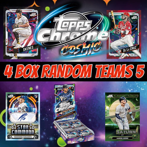 24TCC5- TOPPS CHROME COSMIC HOBBY 4 BOX RANDOM TEAMS BREAK #5