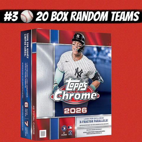 26TCM3- #3 - 2026 Topps Chrome Baseball 20 Box Mega Case - Random Teams