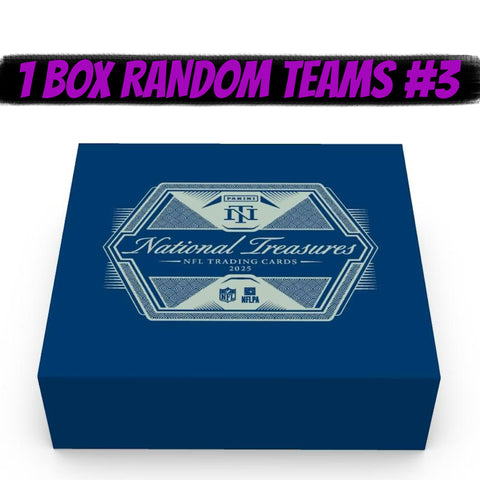 25NT3- *MONSTER PRESALE* #3 2025 National Treasures Football Hobby Box - Random Teams #3