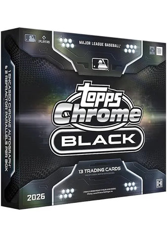 26TCB- 2026 TOPPS CHROME BLACK BASEBALL 6 BOX 1/2 CASE RANDOM TEAMS #1