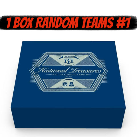 25NT1- *MONSTER PRESALE* #1 2025 National Treasures Football Hobby Box - Random Teams #1