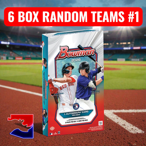 26BH1- 2026 BOWMAN BASEBALL HOBBY 1/2 CASE (6 BOX) RANDOM TEAMS #1