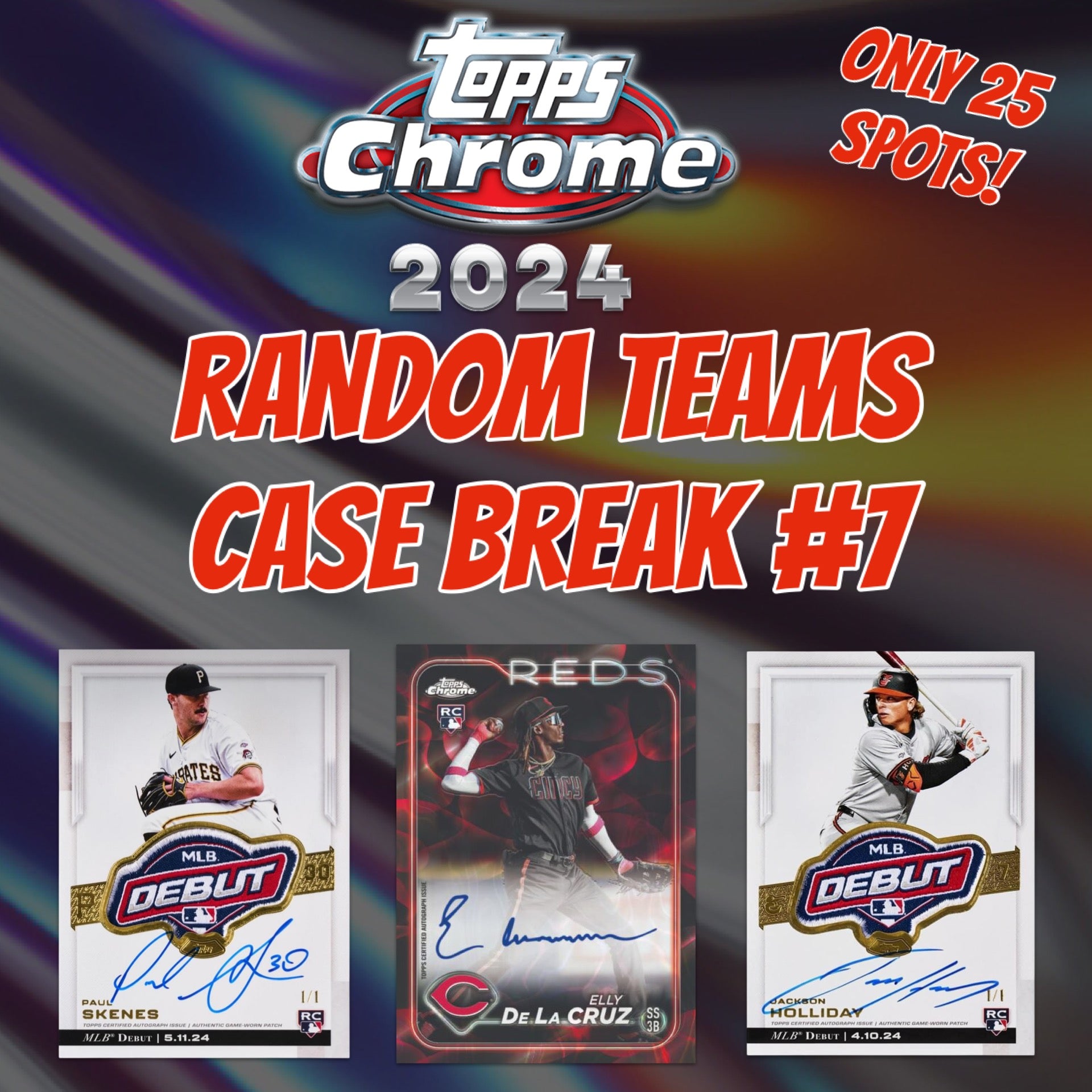 24TCU7 2024 TOPPS CHROME UPDATE HOBBY 6 BOX RANDOM TEAMS CASE BREAK